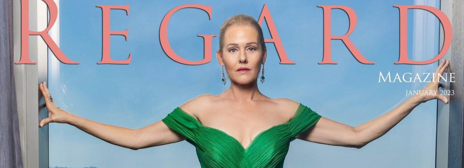 Penelope Anne Miller wears Anna Zuckerman Jewelry for cover of Regard Magazine