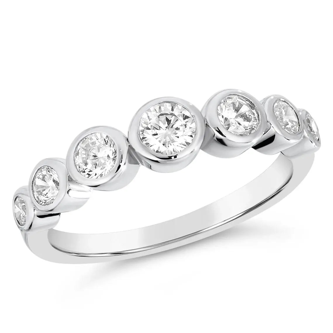 1 Carat Bezel Set Skinny Band Anna Zuckerman
