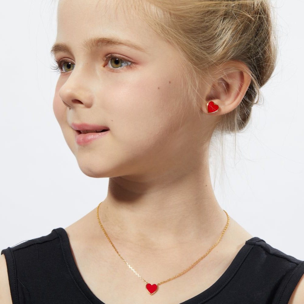 Petit Love Studs in Red
