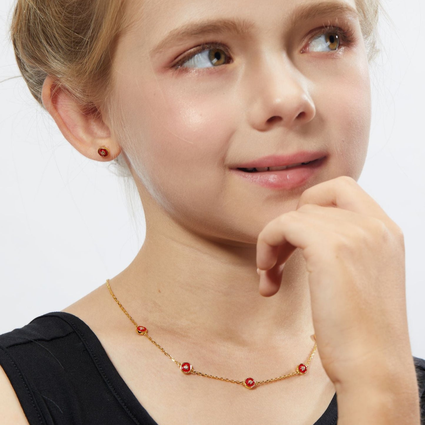 Petit Bubble Earrings in Red