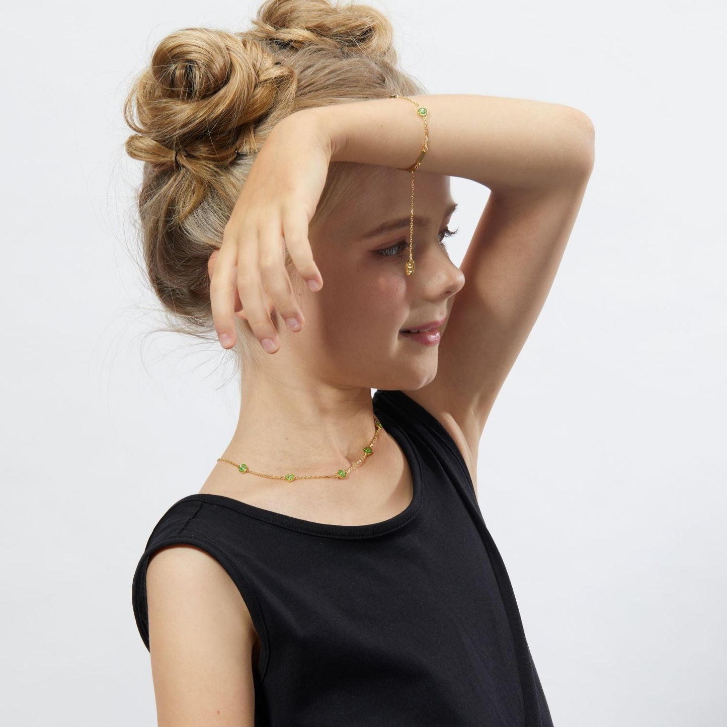 Petit Bubble Necklace in Green