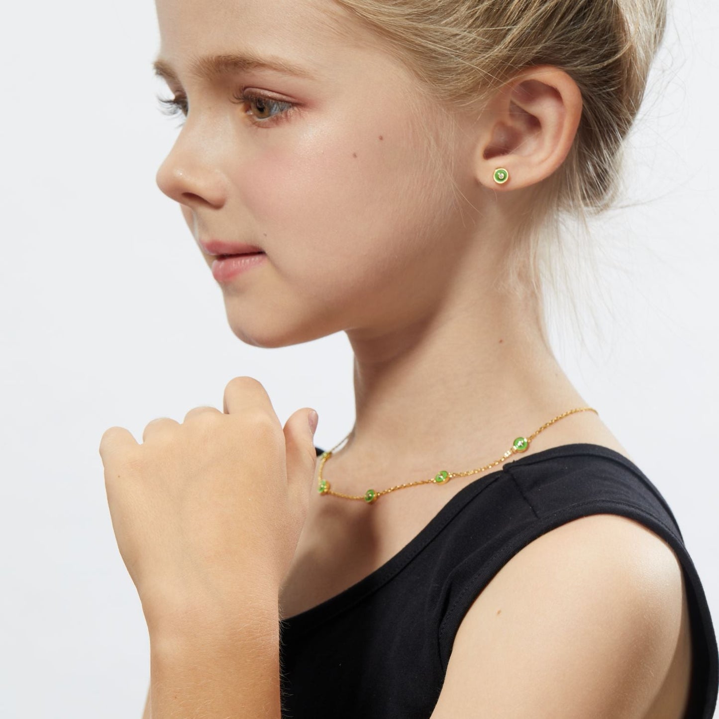 Petit Bubble Earrings in Green