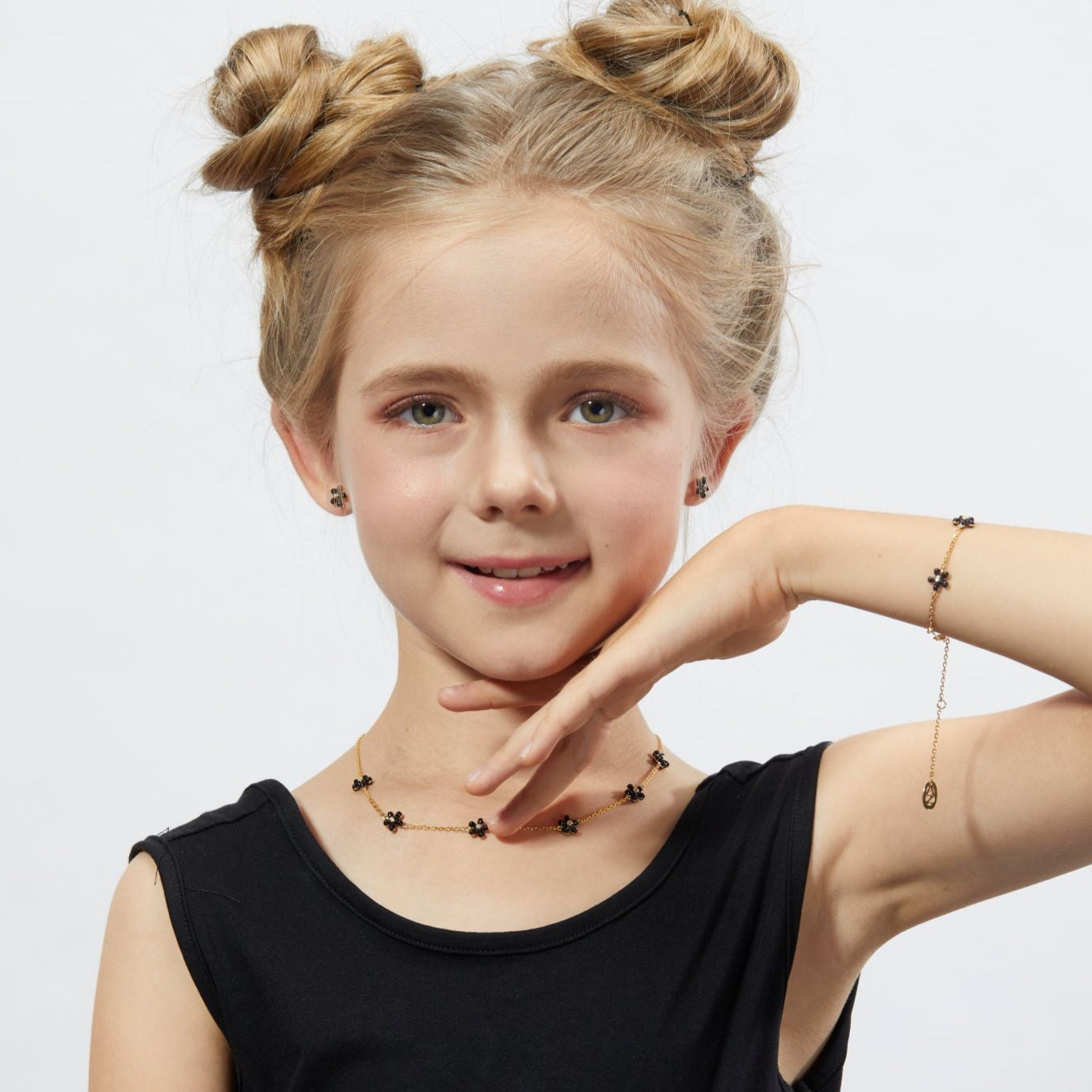Petit Rosie Earrings in Black