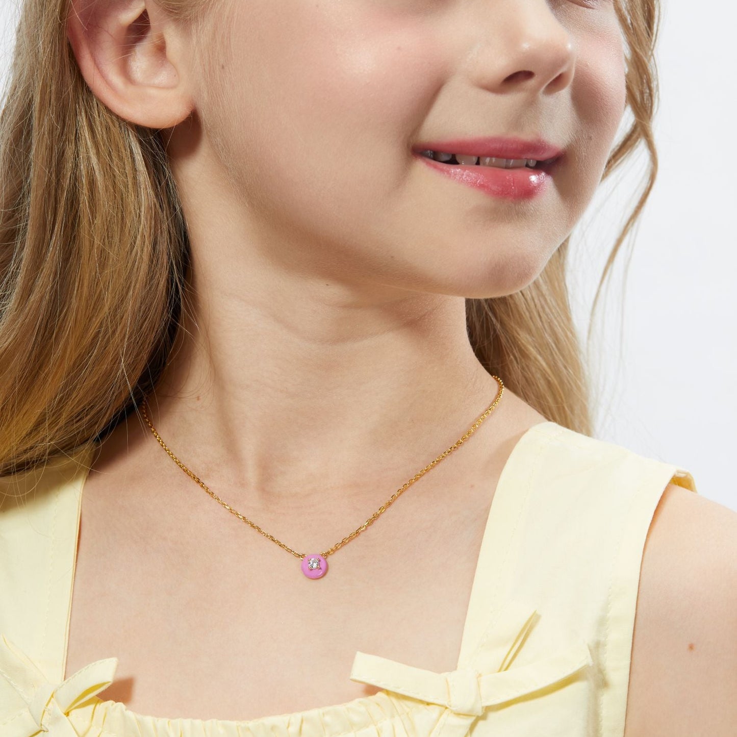 Petit Cupcake Necklace in Rose