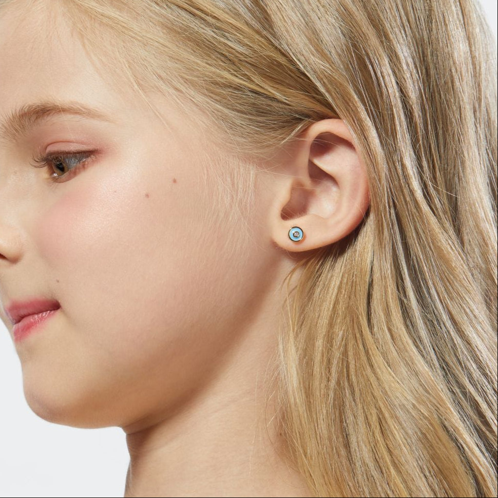 Petit Bubble Earrings in Sky Blue