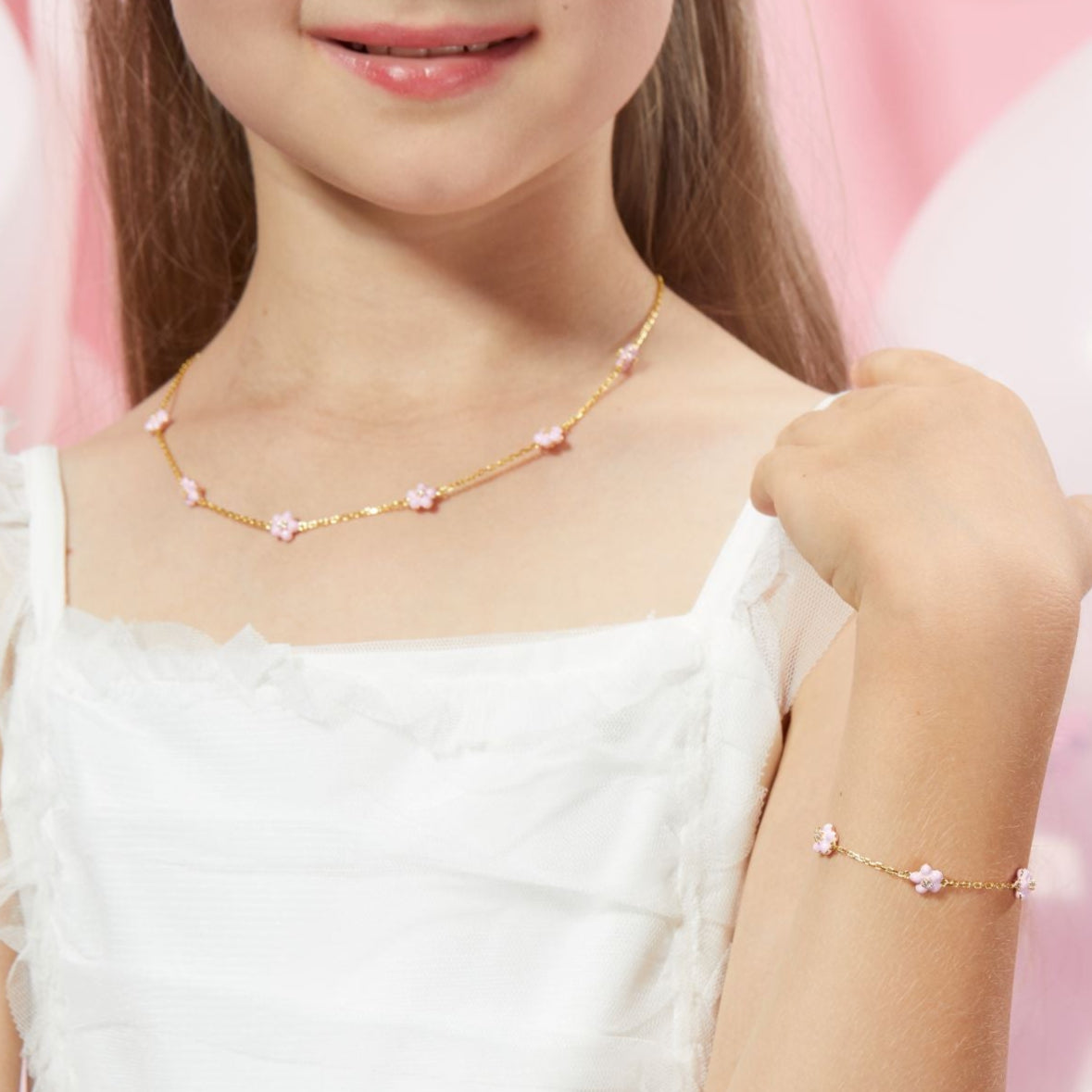 Petit Daisy Pink Bracelet