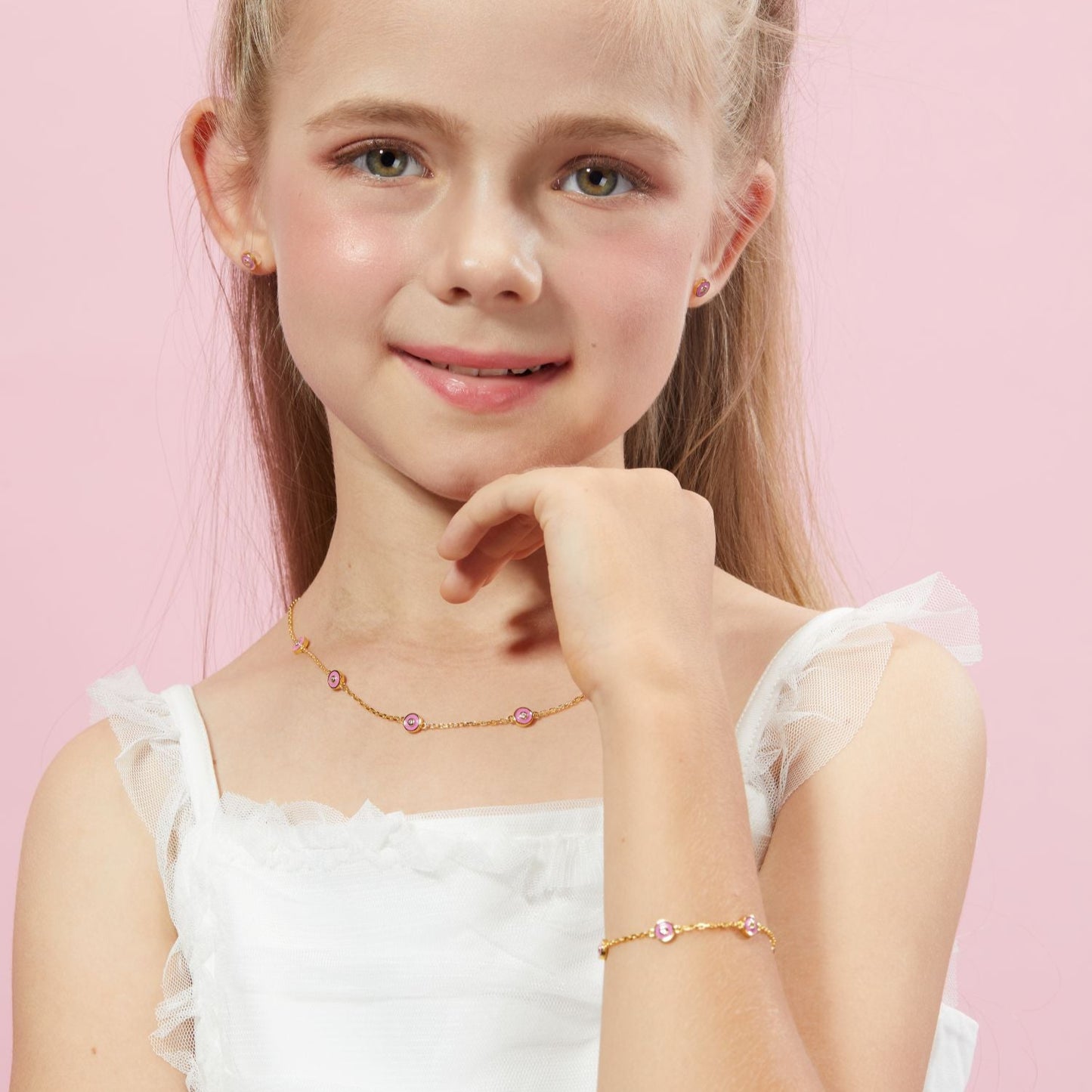 Petit Bubble Necklace in Rose