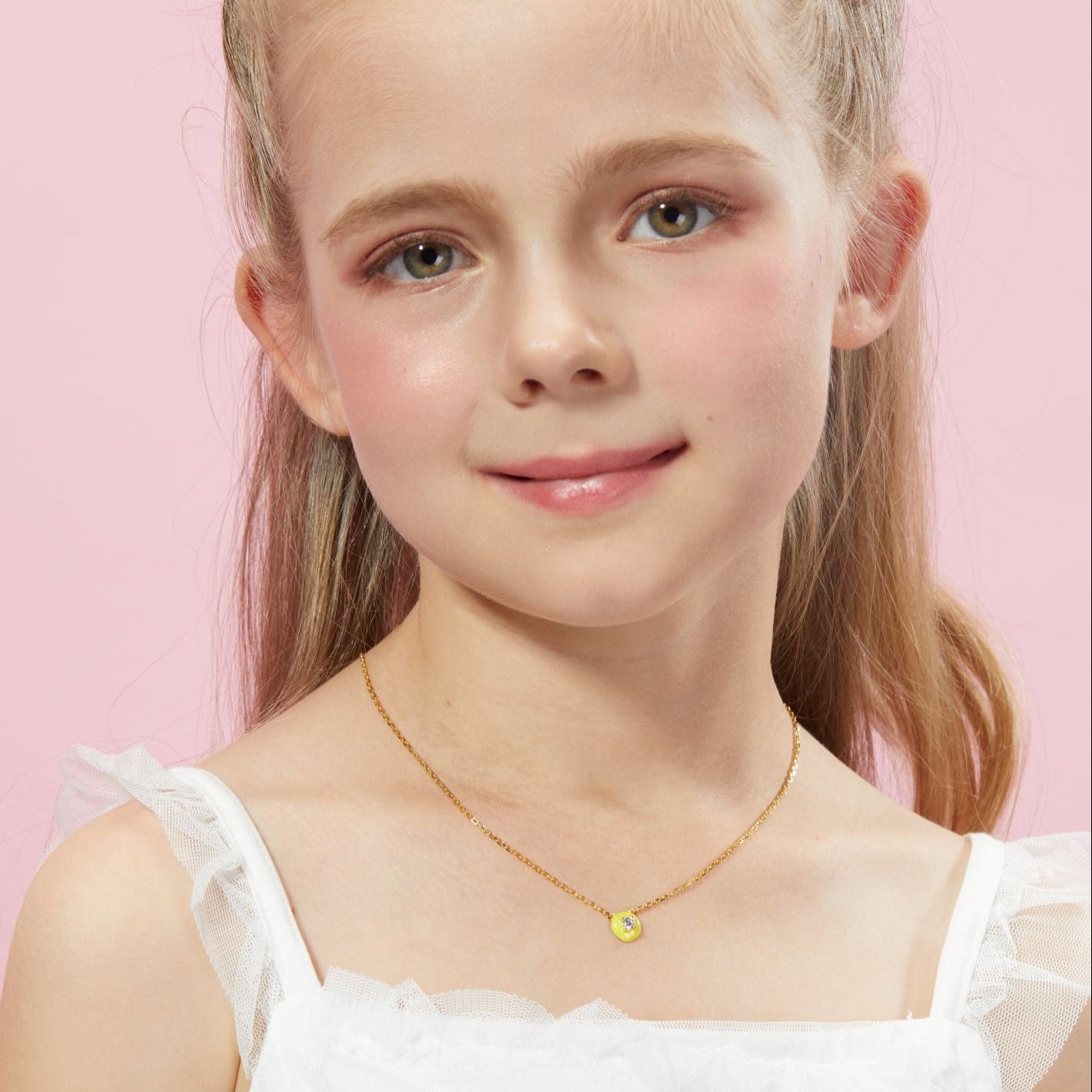 Petit Cupcake Necklace in Yellow
