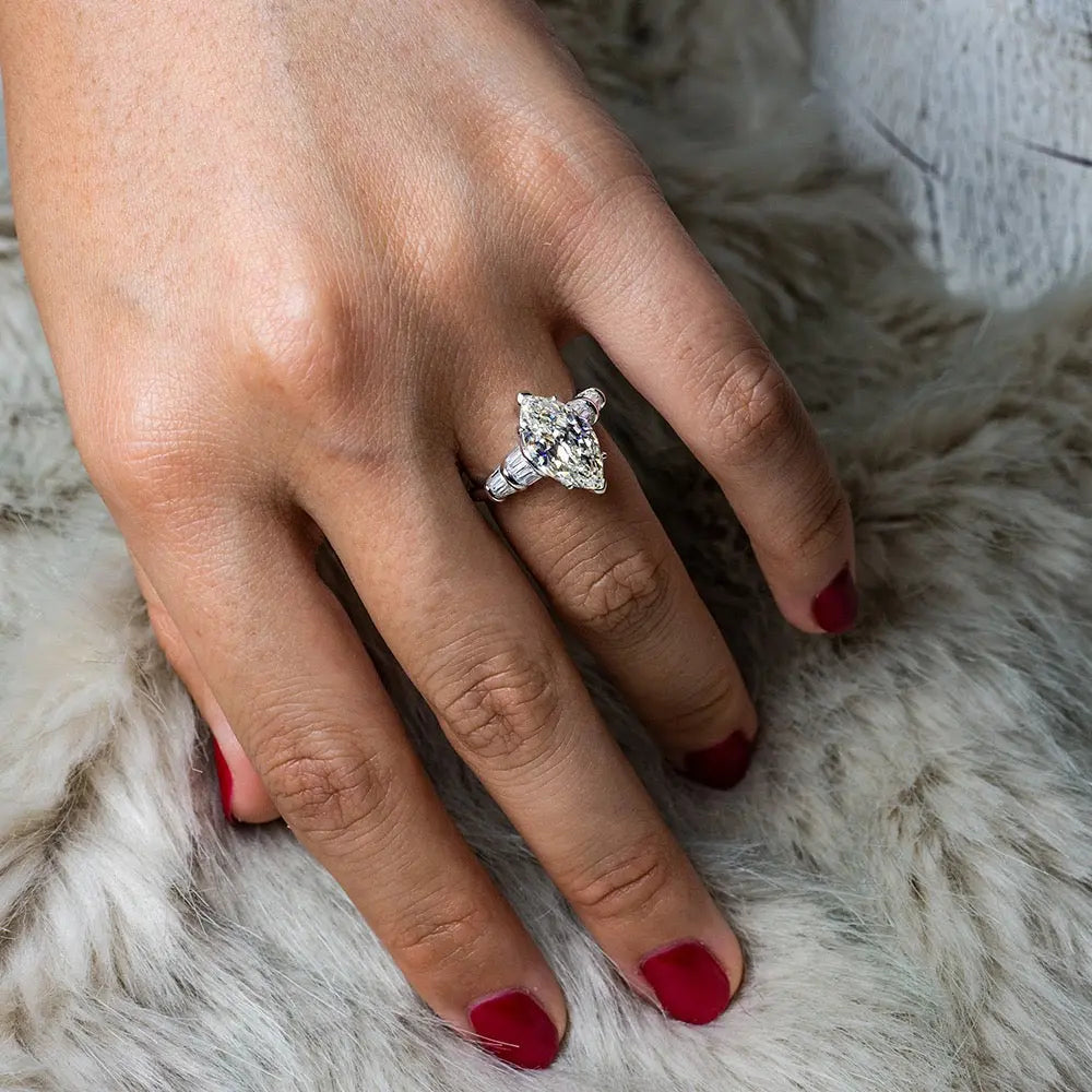 3 Carat Marquee Ring Anna Zuckerman