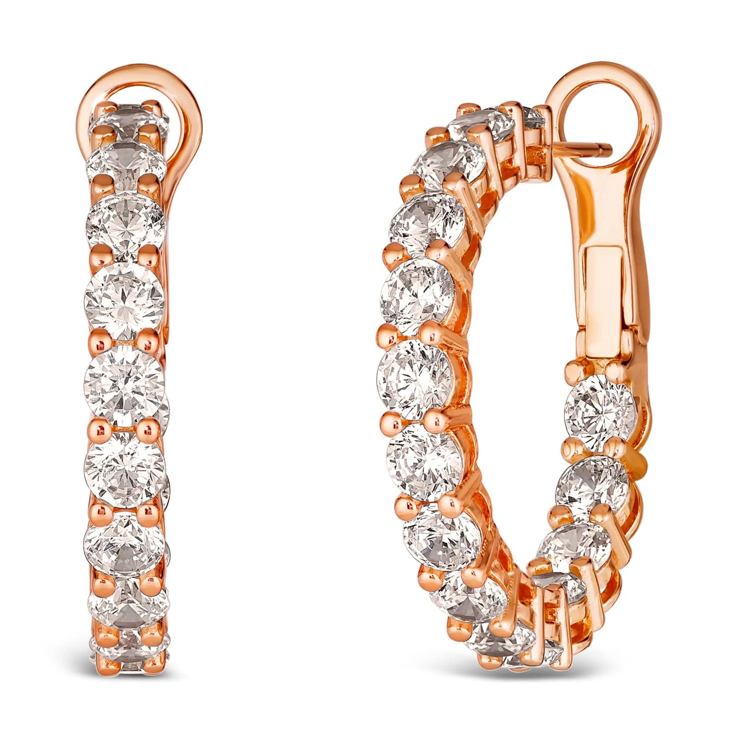 Anastasia 27 Hoop Earrings 1" - Anna Zuckerman Luxury Earrings