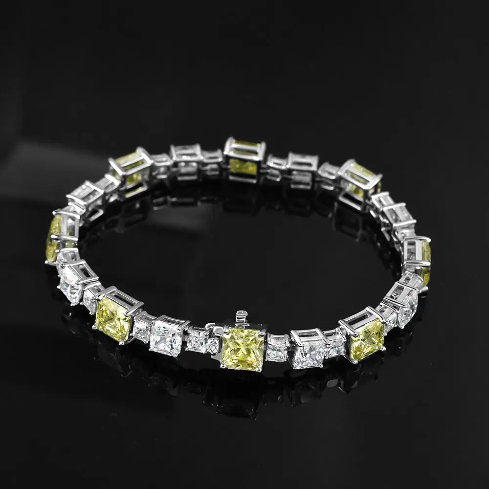 30 Carat Princess Tennis Bracelet - Anna Zuckerman