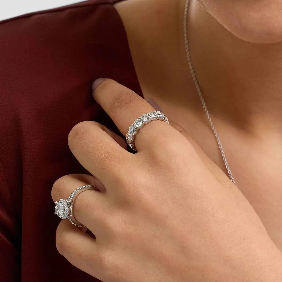 5 Carat Eternity Ring in Platinum - Anna Zuckerman