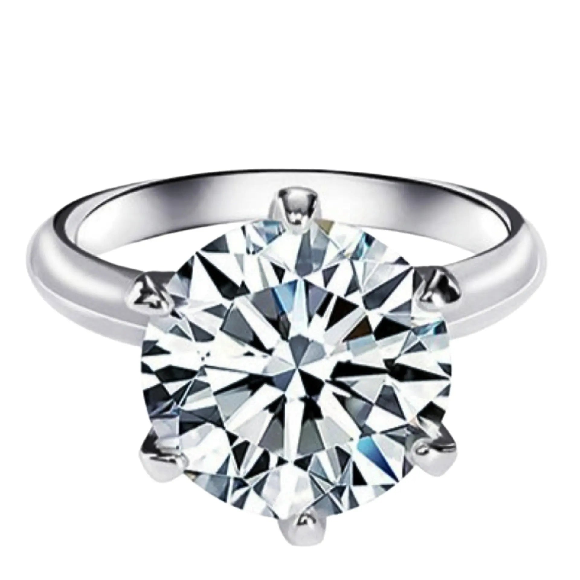 Diamond ring with a white background
