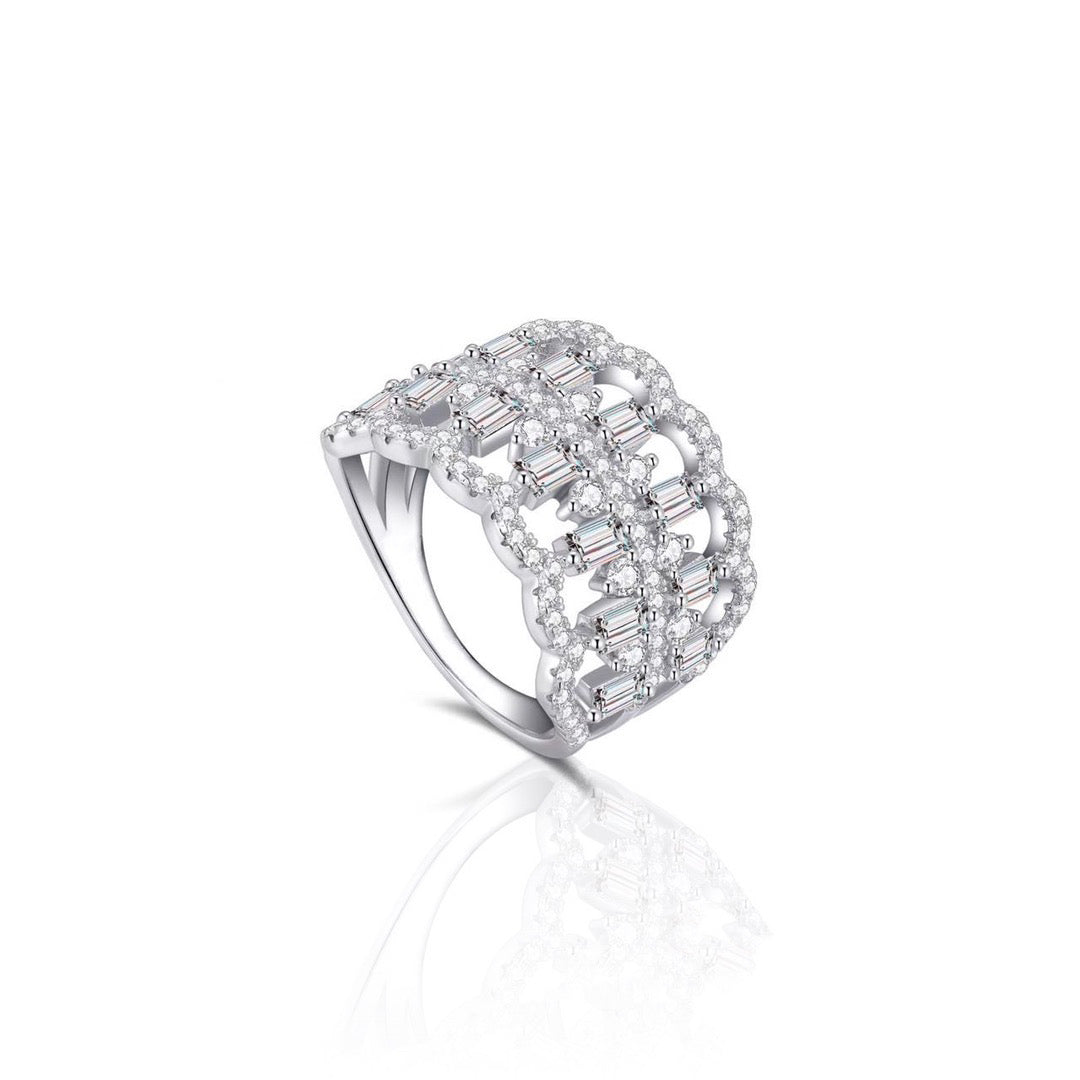 Icy Hot Baguette Ring