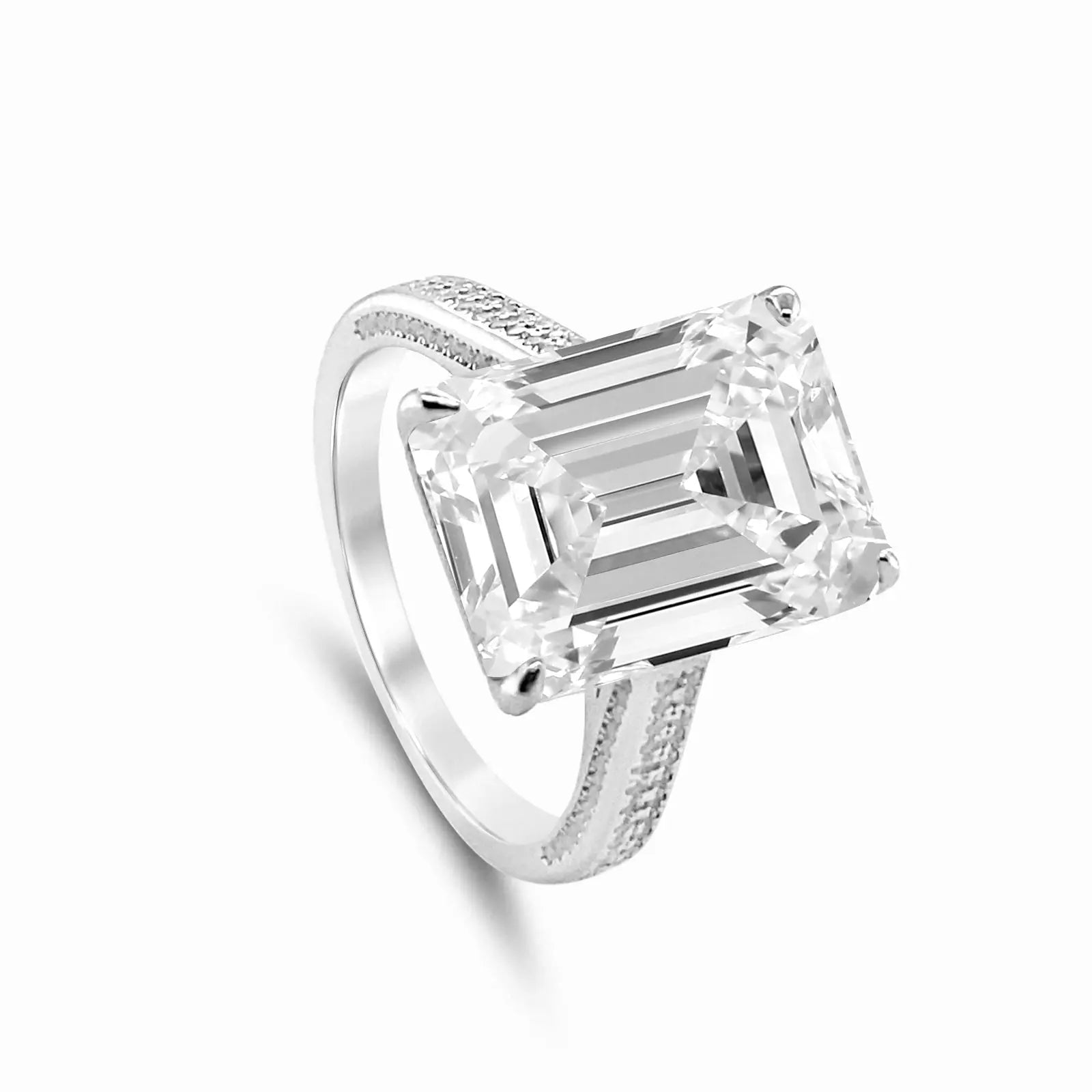 Addison 8.5 Carat Emerald Cut Ring Anna Zuckerman
