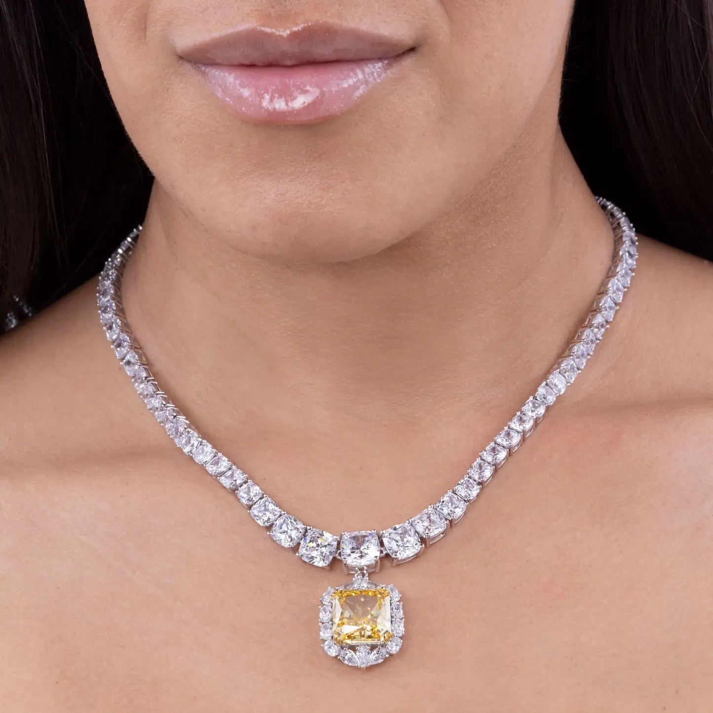 Amelie Statement Canary Necklace - Anna Zuckerman