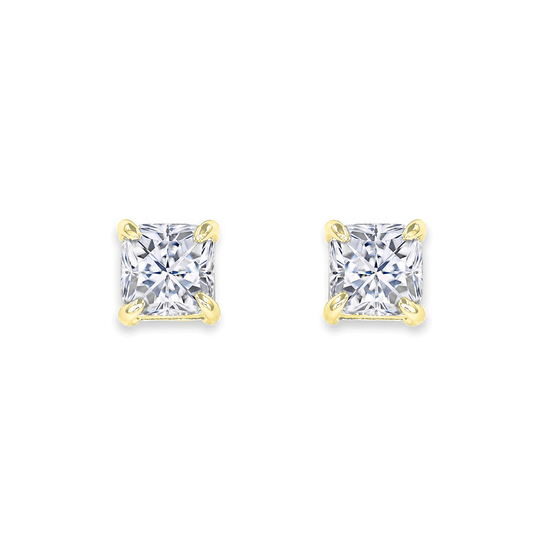 2 Carat Asscher Studs