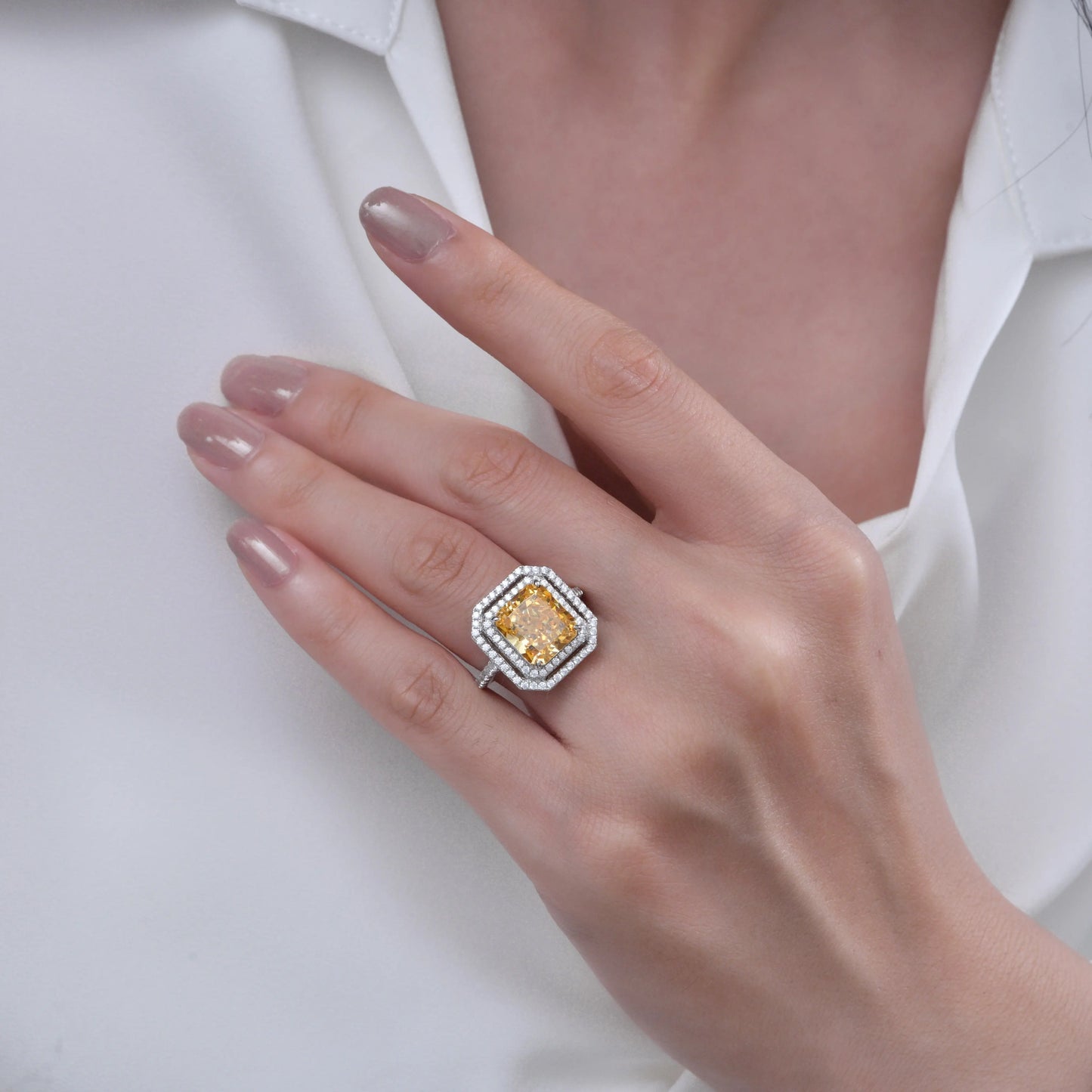Bijou d'Amour 5 Carat Ring in Canary Yellow Anna Zuckerman