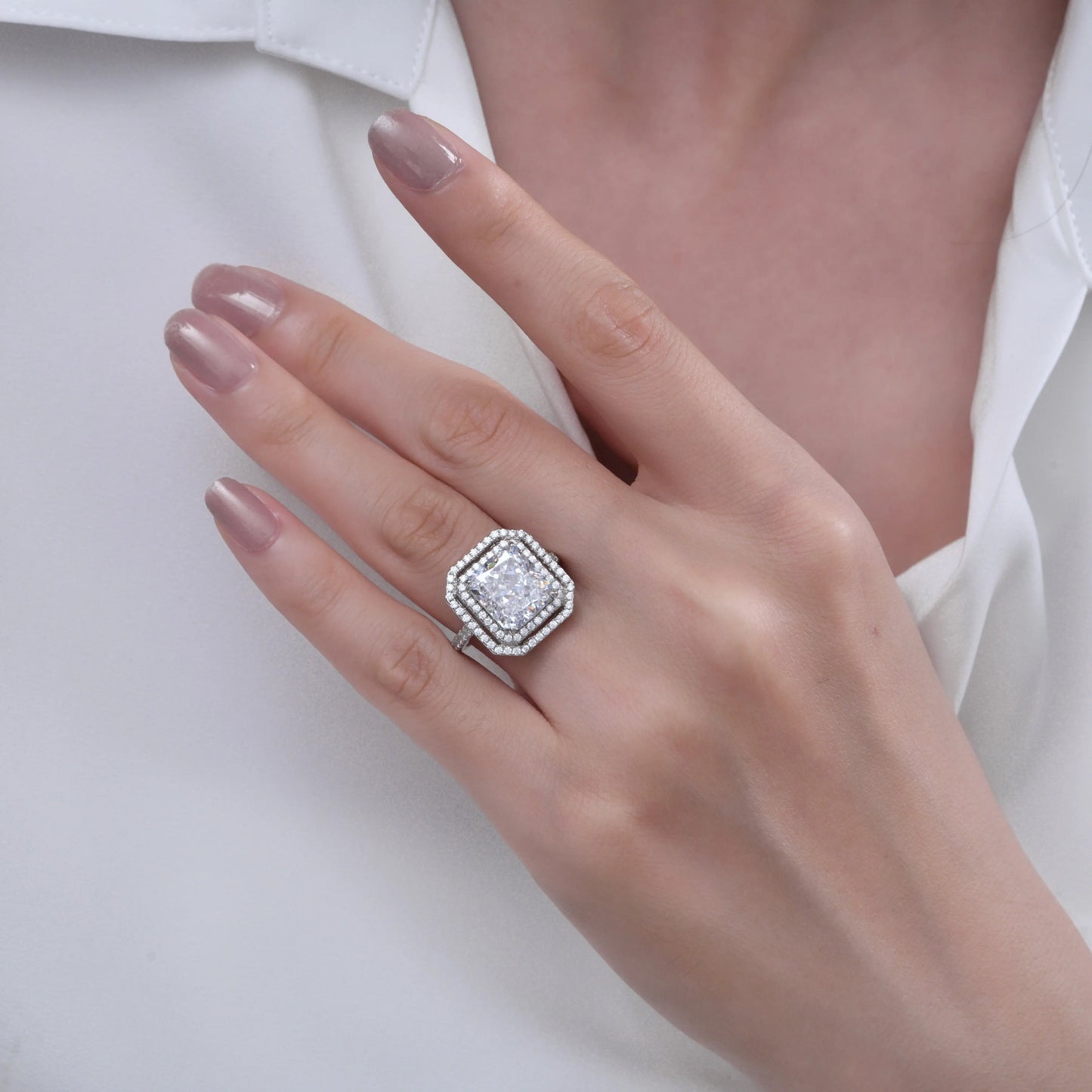 Bijou d'Amour 5 Carat Ring in White Diamond - Anna Zuckerman
