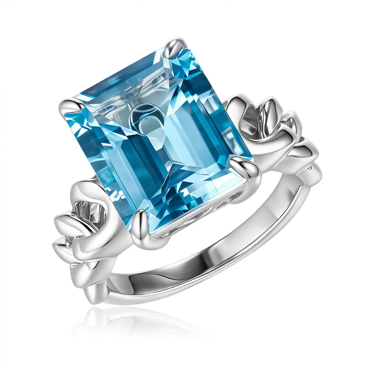 Blue Topaz Cocktail Ring Anna Zuckerman