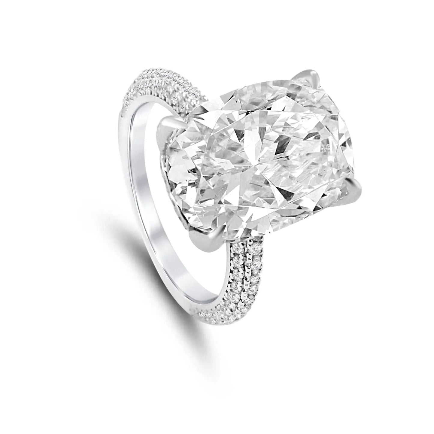 Carolina 8 Carat Cushion Ring Anna Zuckerman