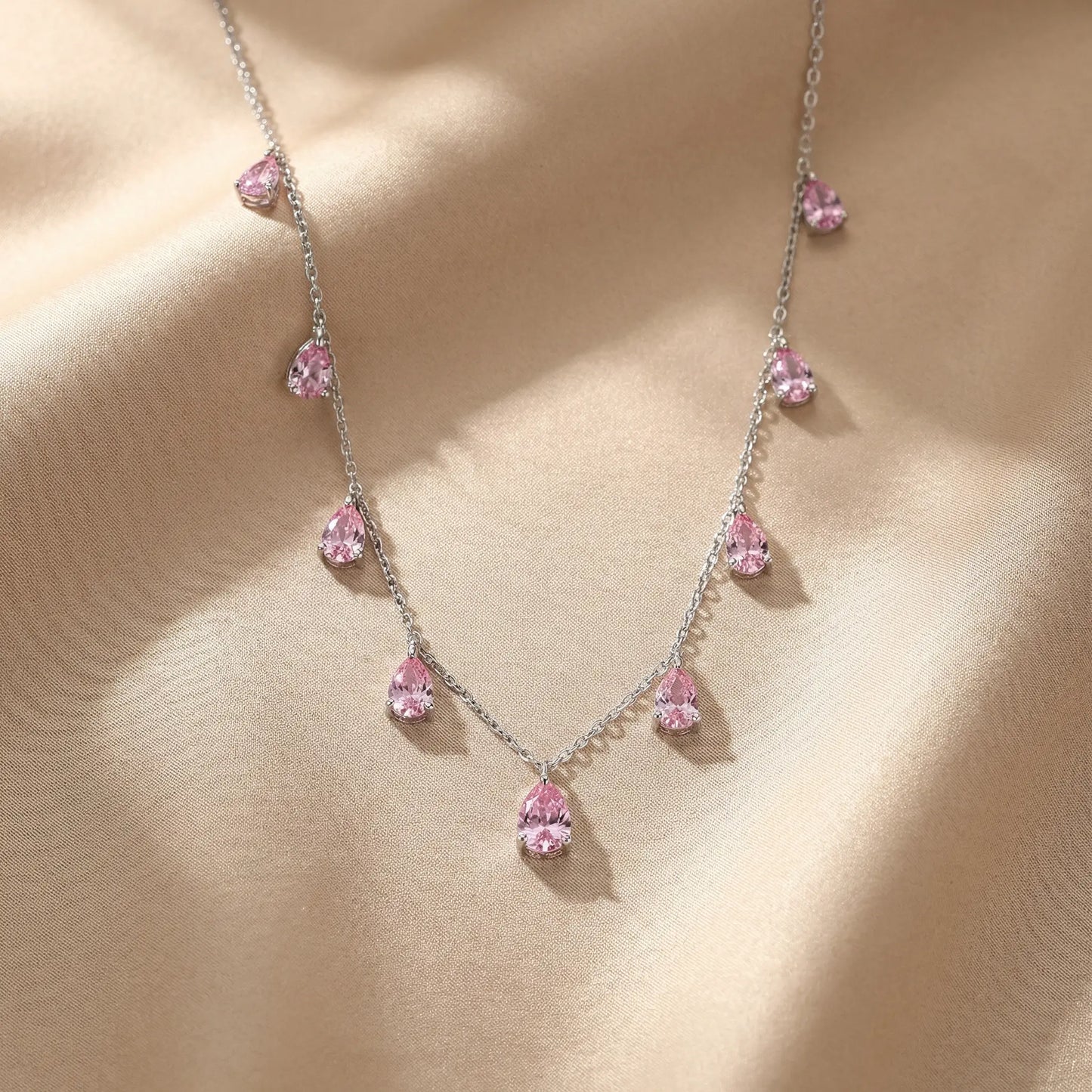 Champagne Drop Necklace in Argyle Pink Anna Zuckerman
