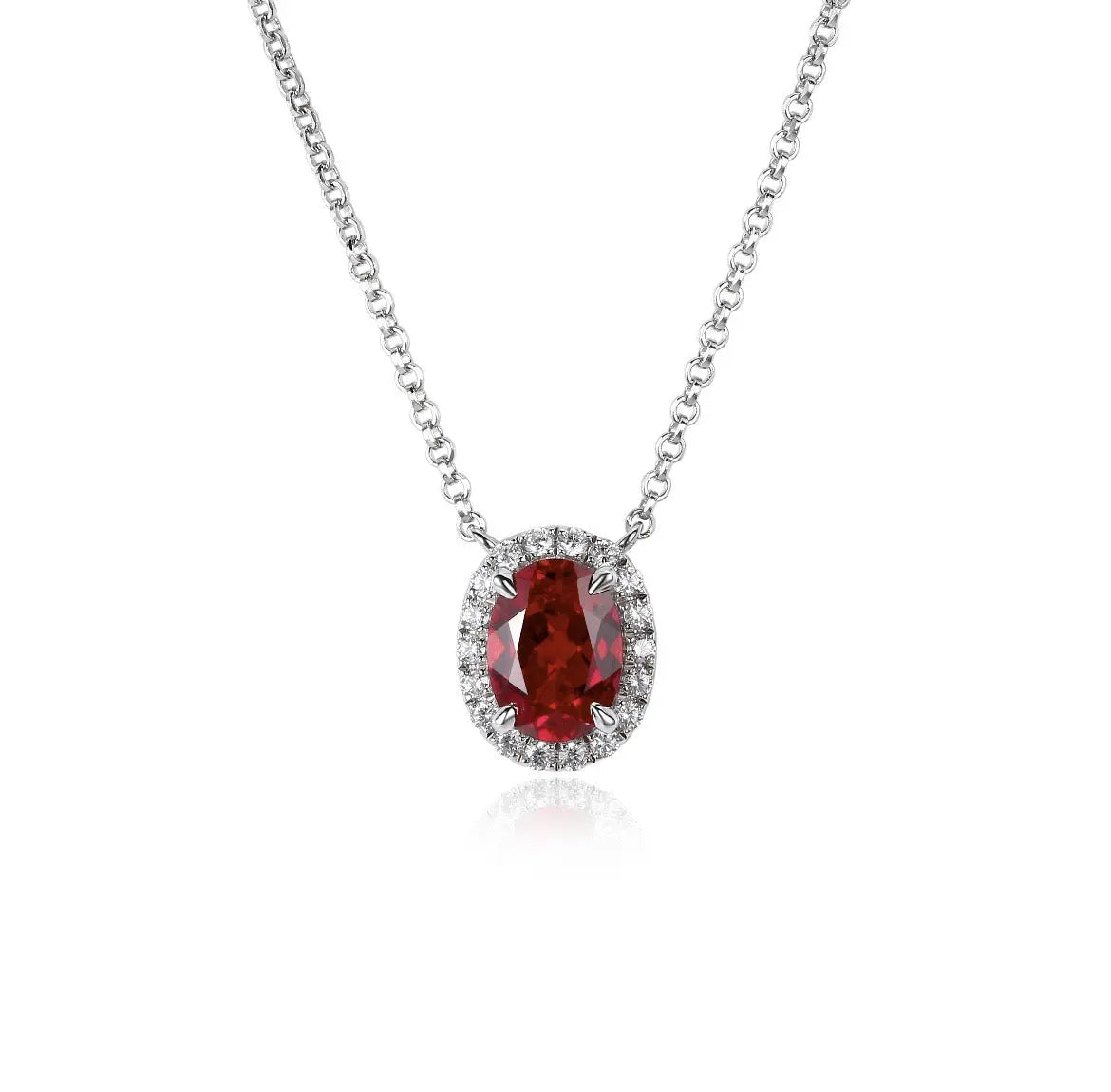 Classic Multi Gem Pendant on a Chain - Anna Zuckerman