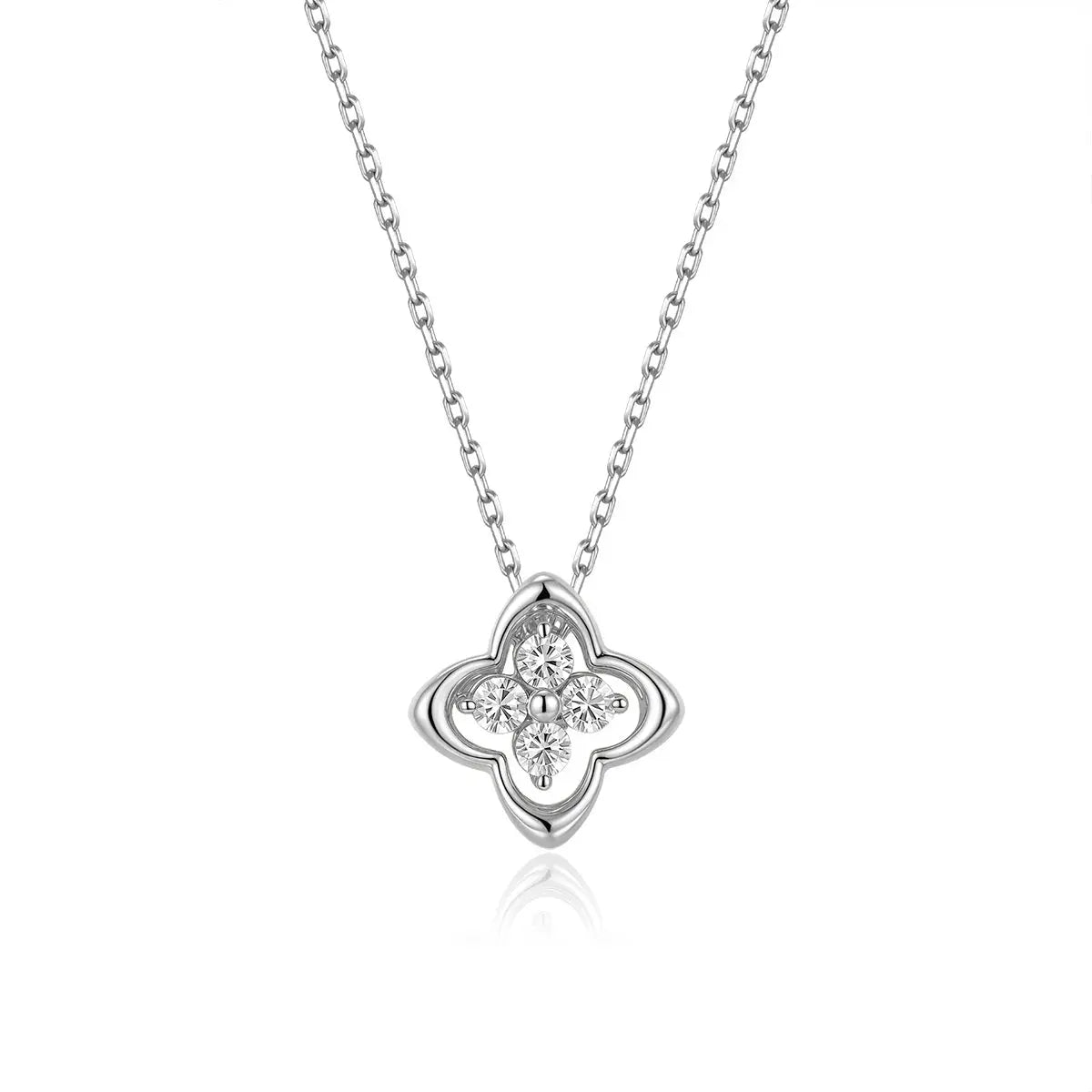 Clover Necklace in Platinum Anna Zuckerman