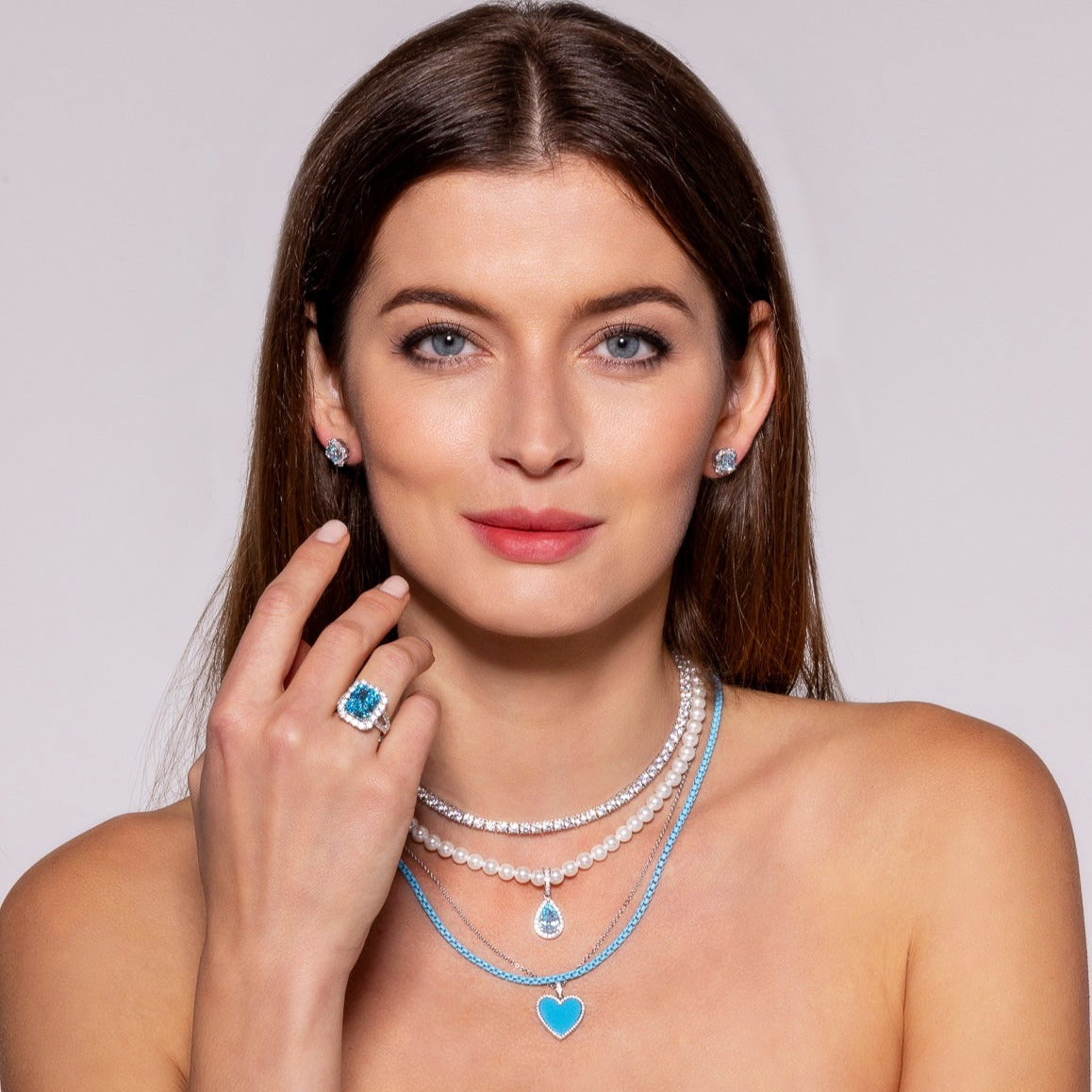Solesta Earrings in Aquamarine