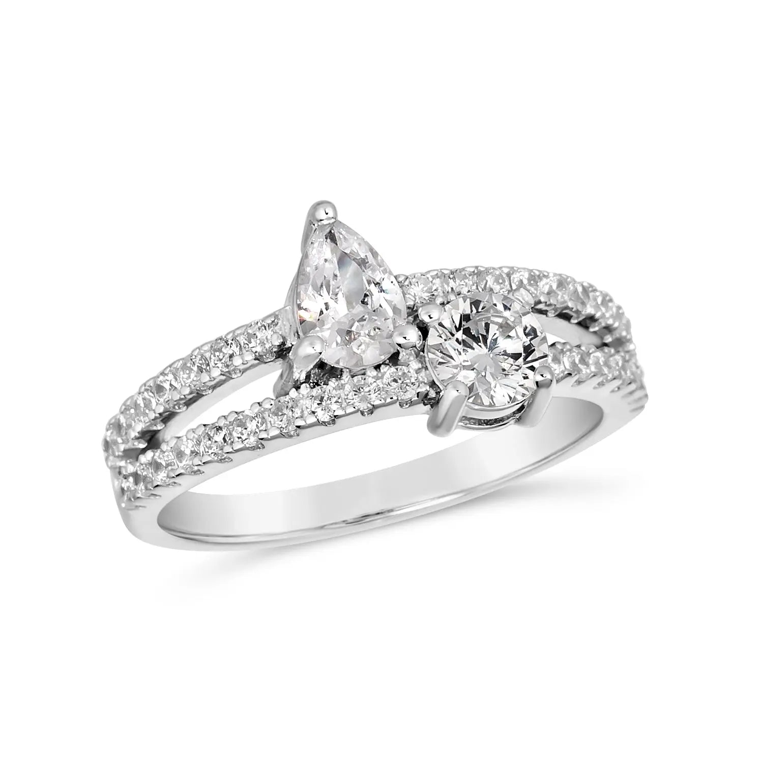 Double Diamond Bypass Ring Anna Zuckerman Retail