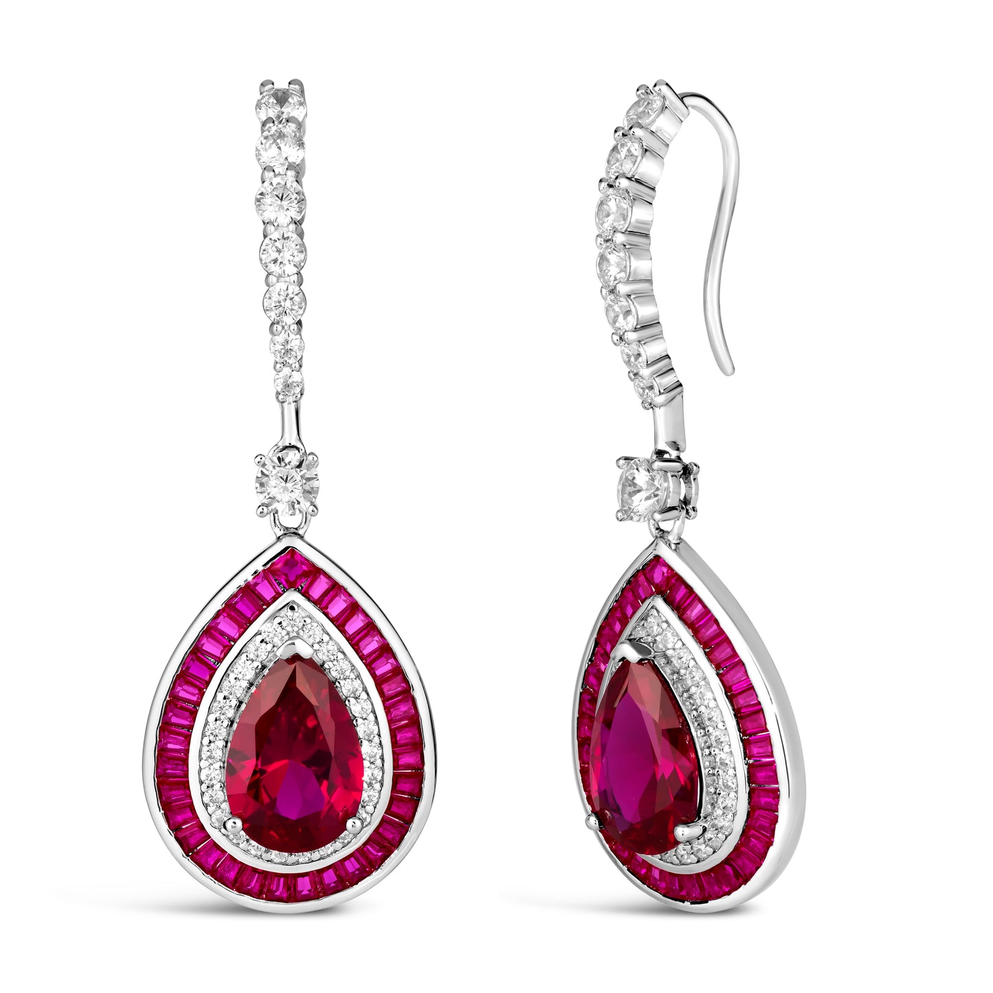 Medellin Gem Drop Earrings Ruby