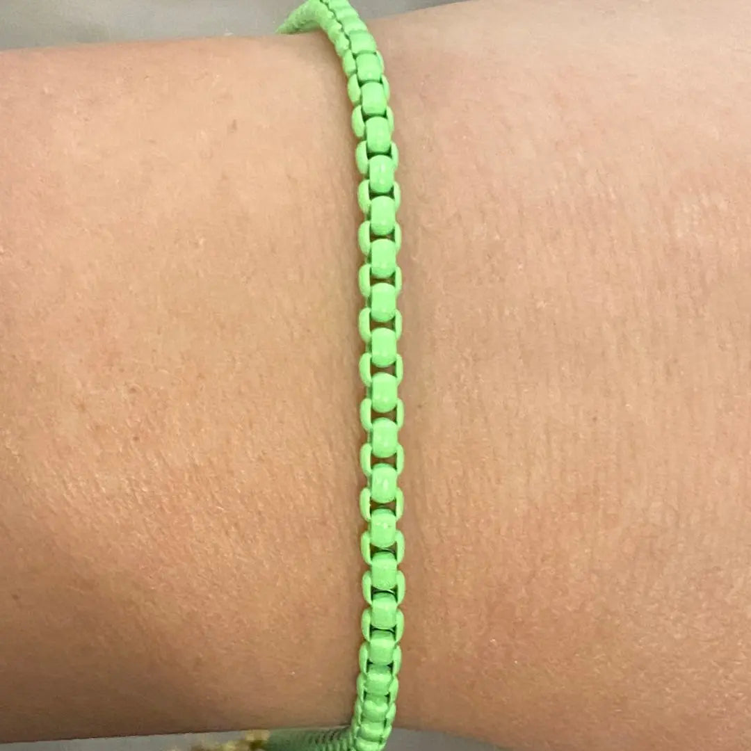 Enamel Chain Link Anklet Anna Zuckerman