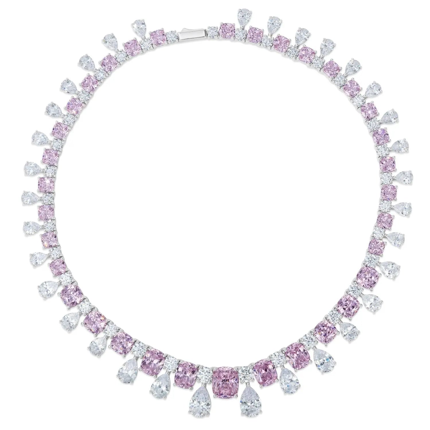 Envy Statement Necklace in Argyle Pink Anna Zuckerman