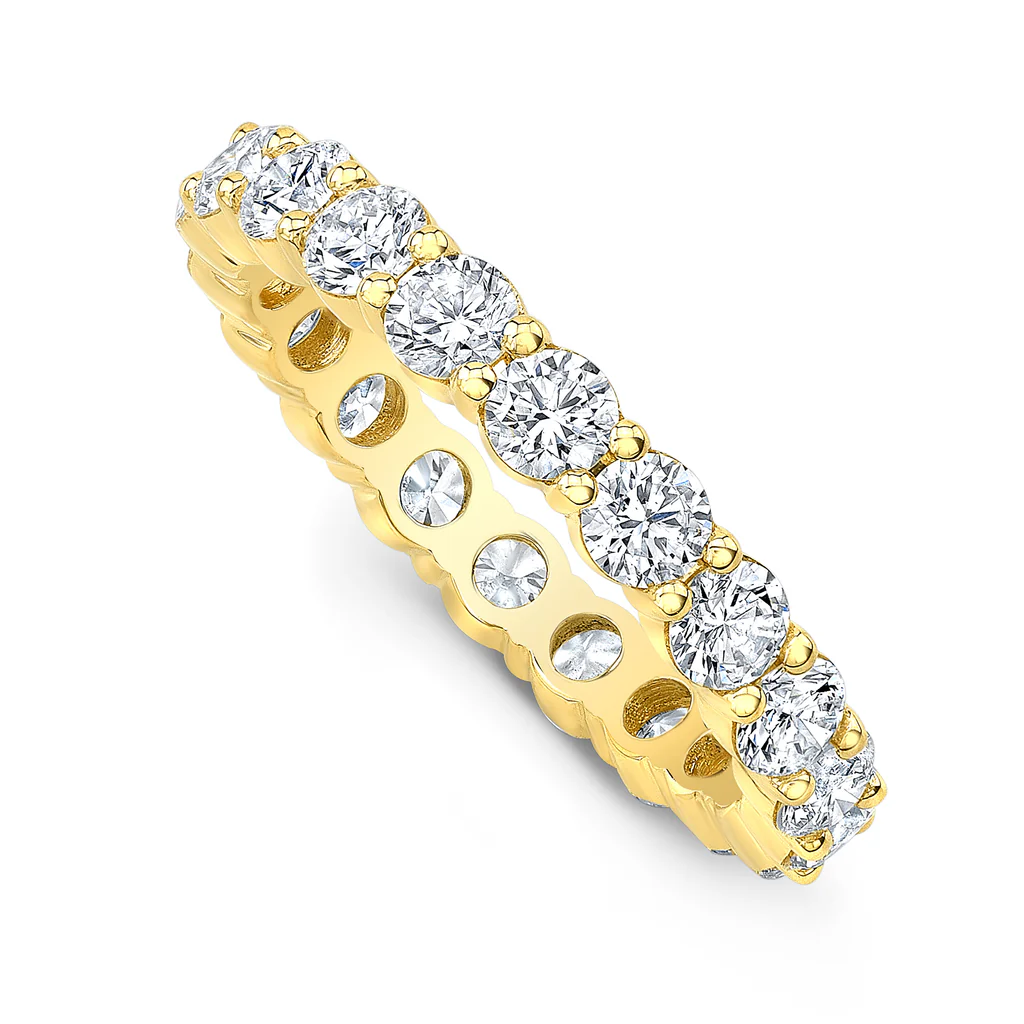 5 Carat Eternity Ring in Gold Vermeil
