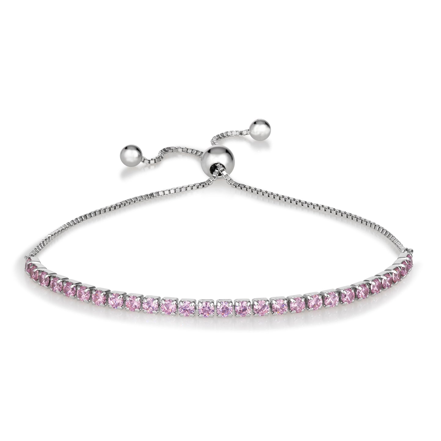 Signature Adjustable Bolo Bracelet in Pink Tourmaline