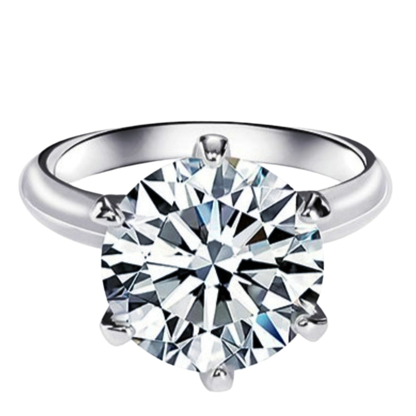 Diamond ring with a white background