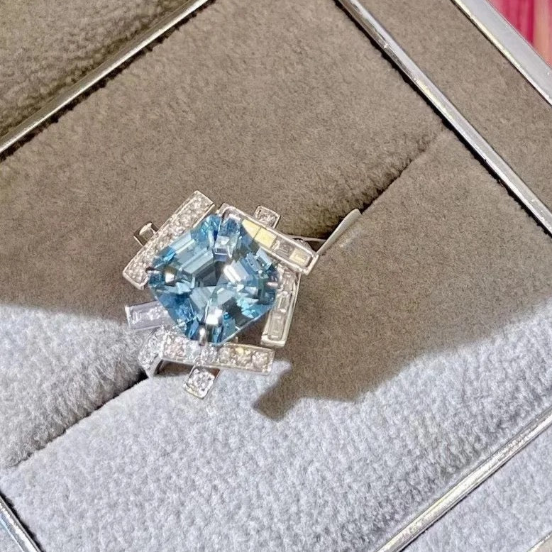 Aquamarine Tide Ring