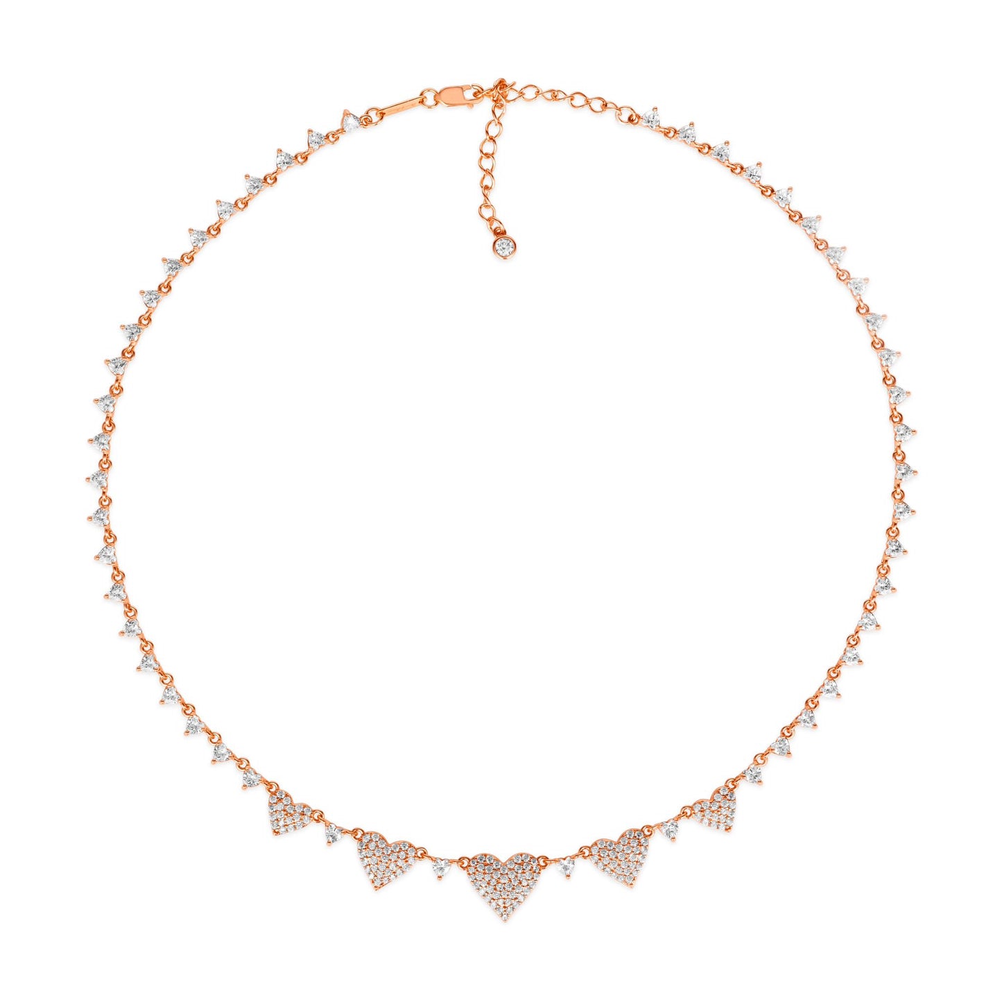 Maria Barcelona Heart Necklace in Rose Gold