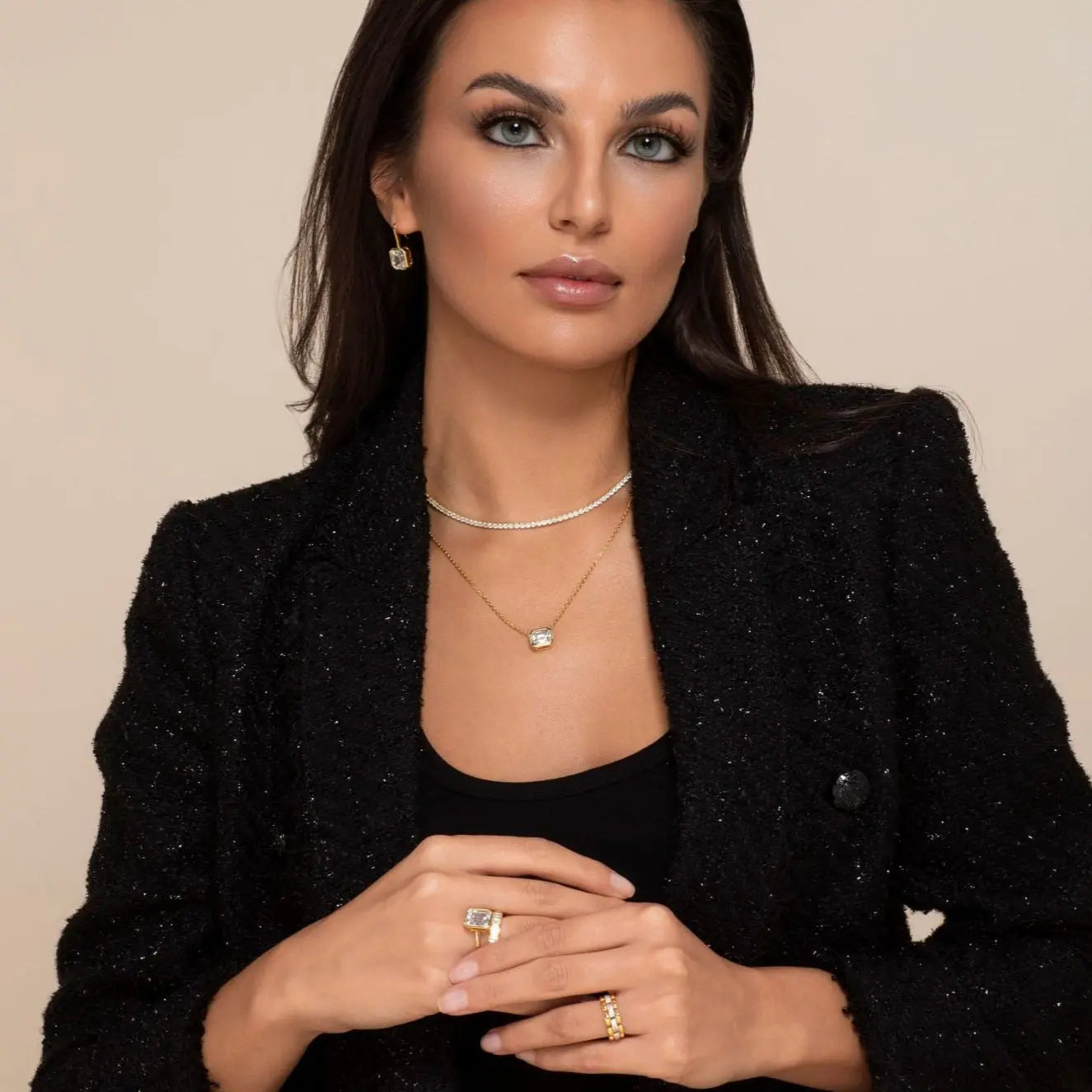 Kelly 5 Carat Diamond Crystalline Necklace in Gold Anna Zuckerman