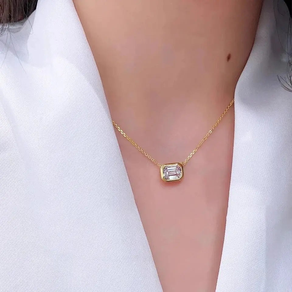 Kelly 5 Carat Diamond Crystalline Necklace in Platinum Anna Zuckerman