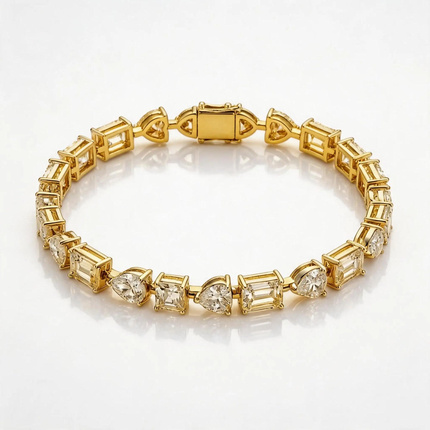Lisboa 16 Carat Tennis Bracelet Yellow Gold by Kathy Hilton