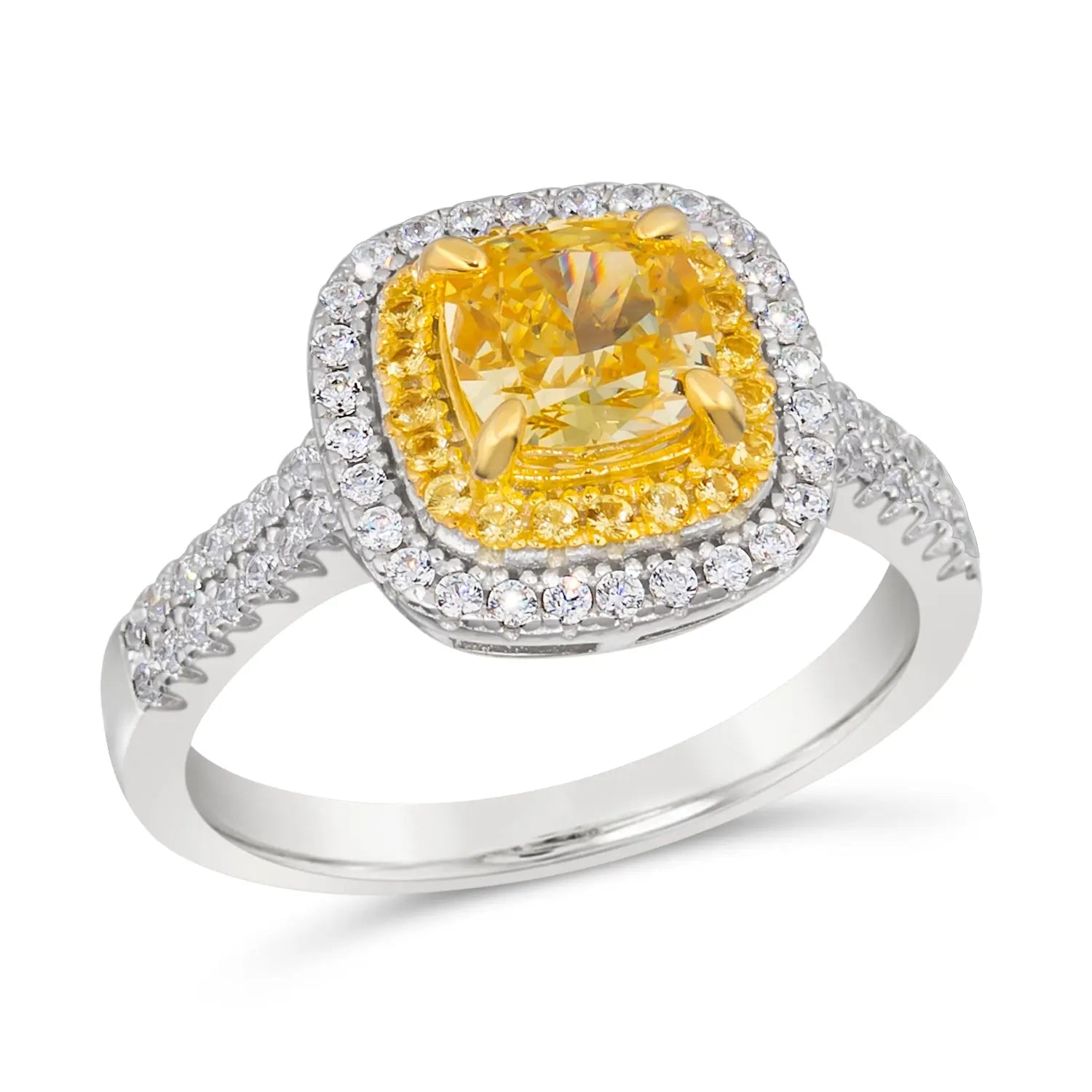 Lucia Brilliante Ring in Canary Yellow Anna Zuckerman