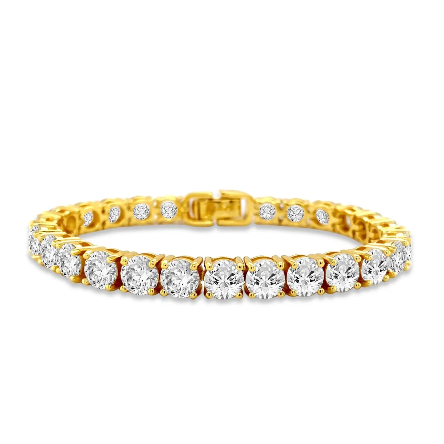 Luxe G Color 30 Carat Bracelet Four Prong in Gold Anna Zuckerman