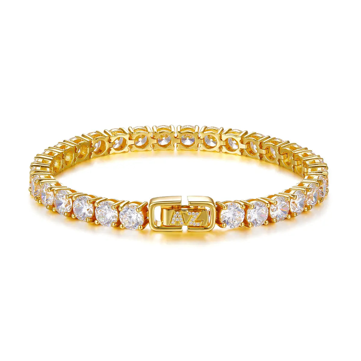 Luxe G Color 30 Carat Bracelet Four Prong in Gold Anna Zuckerman