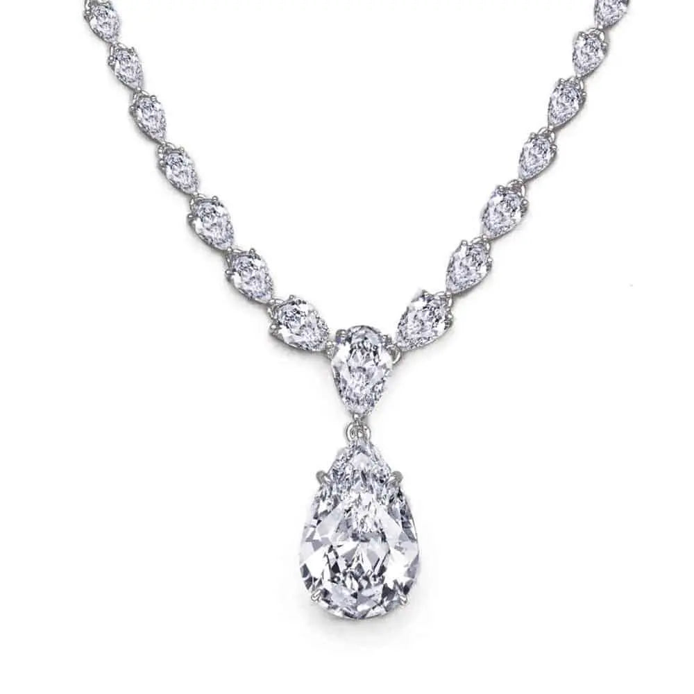 Madonna Pear Shaped Statement Necklace by Kathy Hilton - Anna Zuckerman