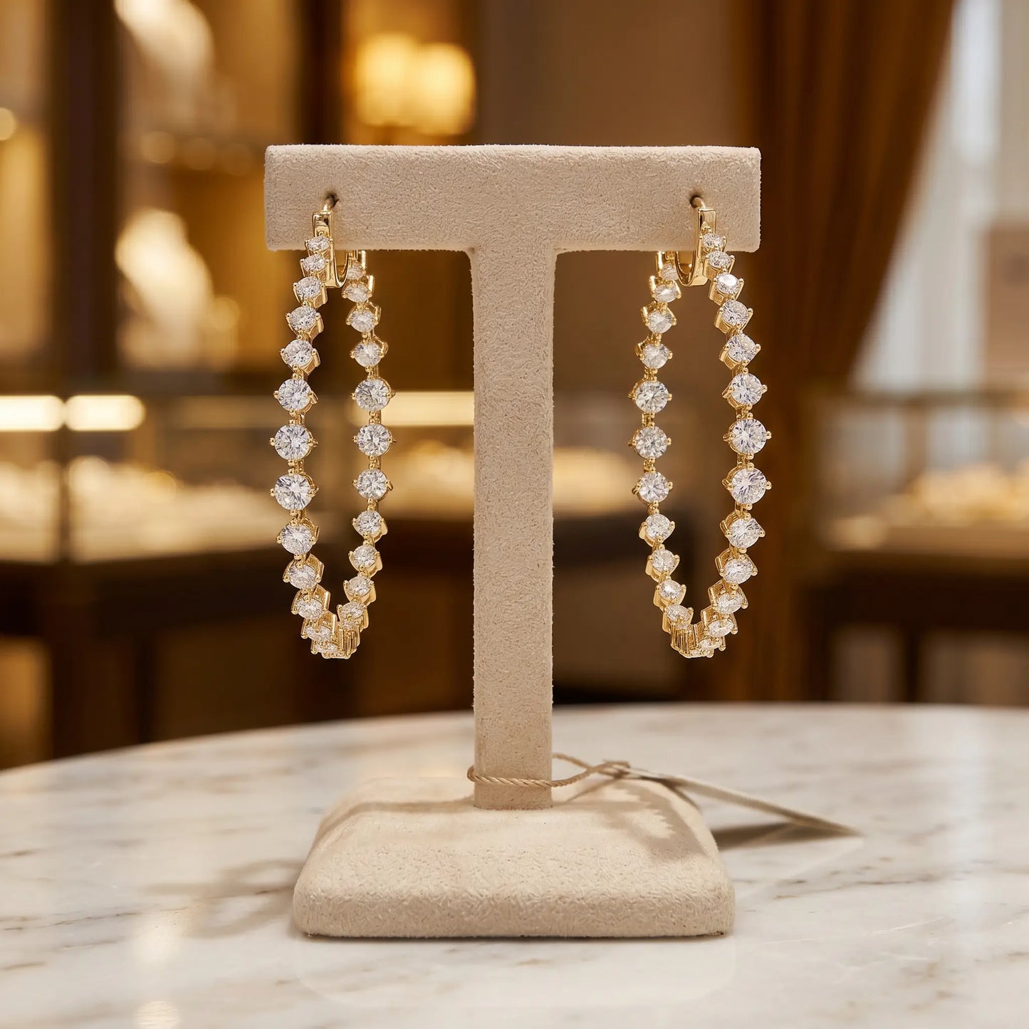 Manhattan Hoop Earrings in Yellow Gold