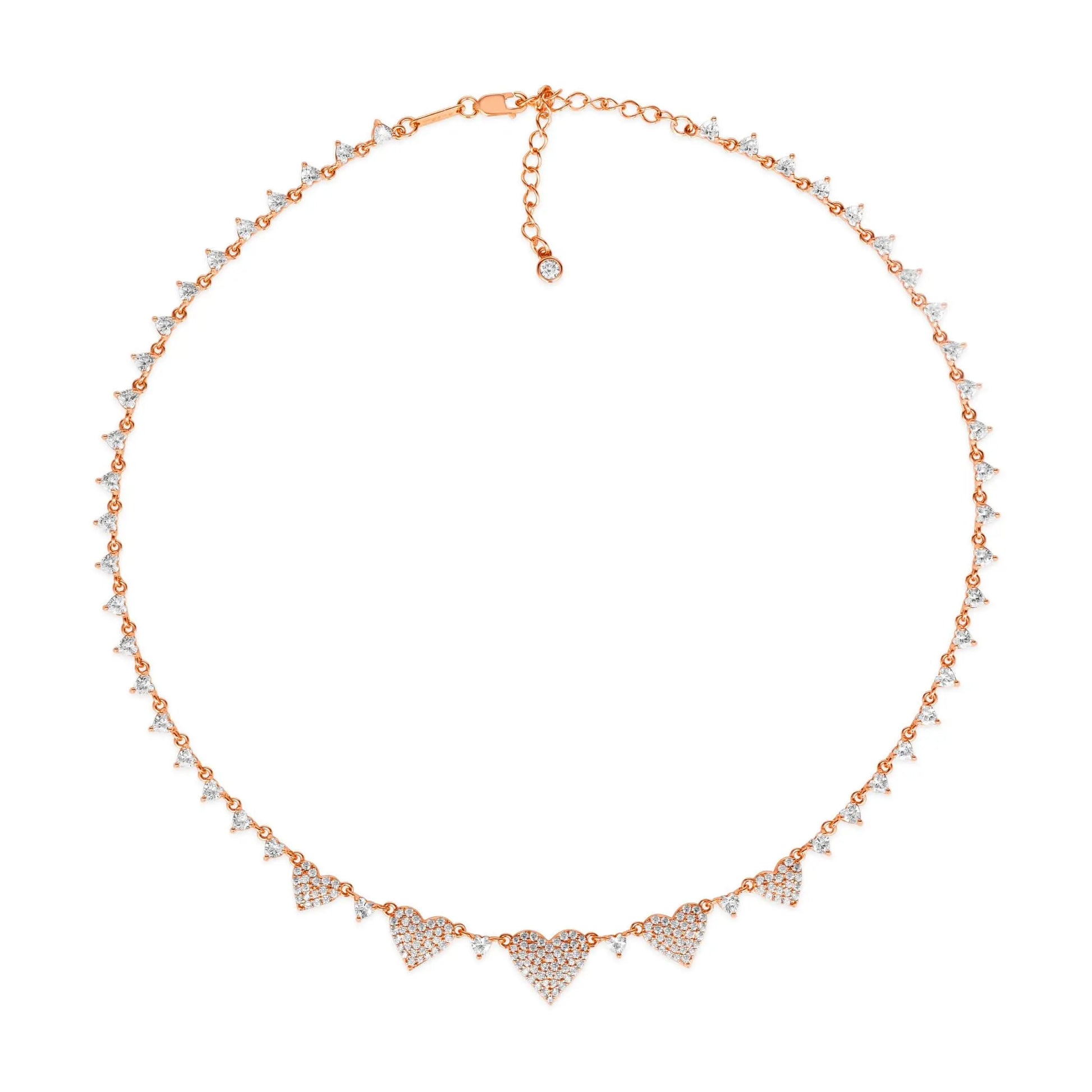 Maria Barcelona Heart Necklace in Rose Gold Anna Zuckerman