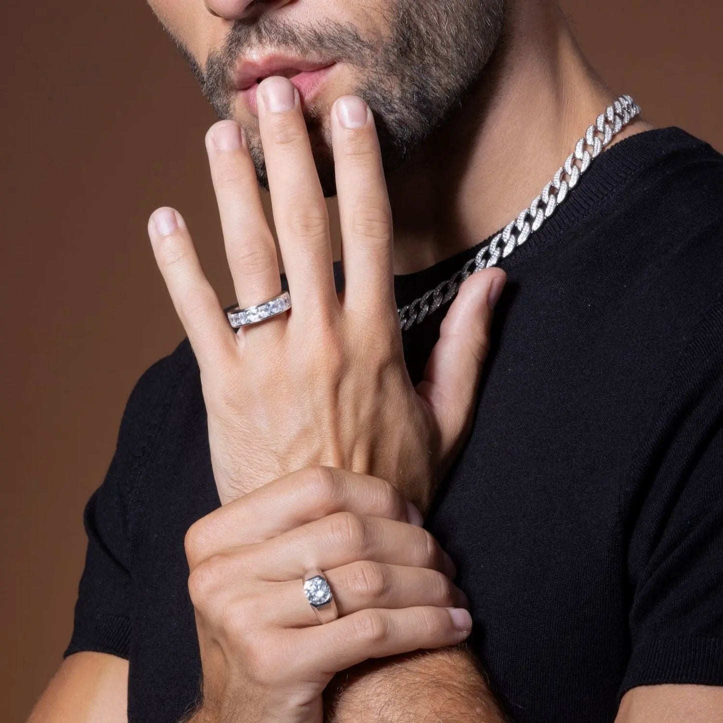 Men's 6 Carat Eternity Band Anna Zuckerman