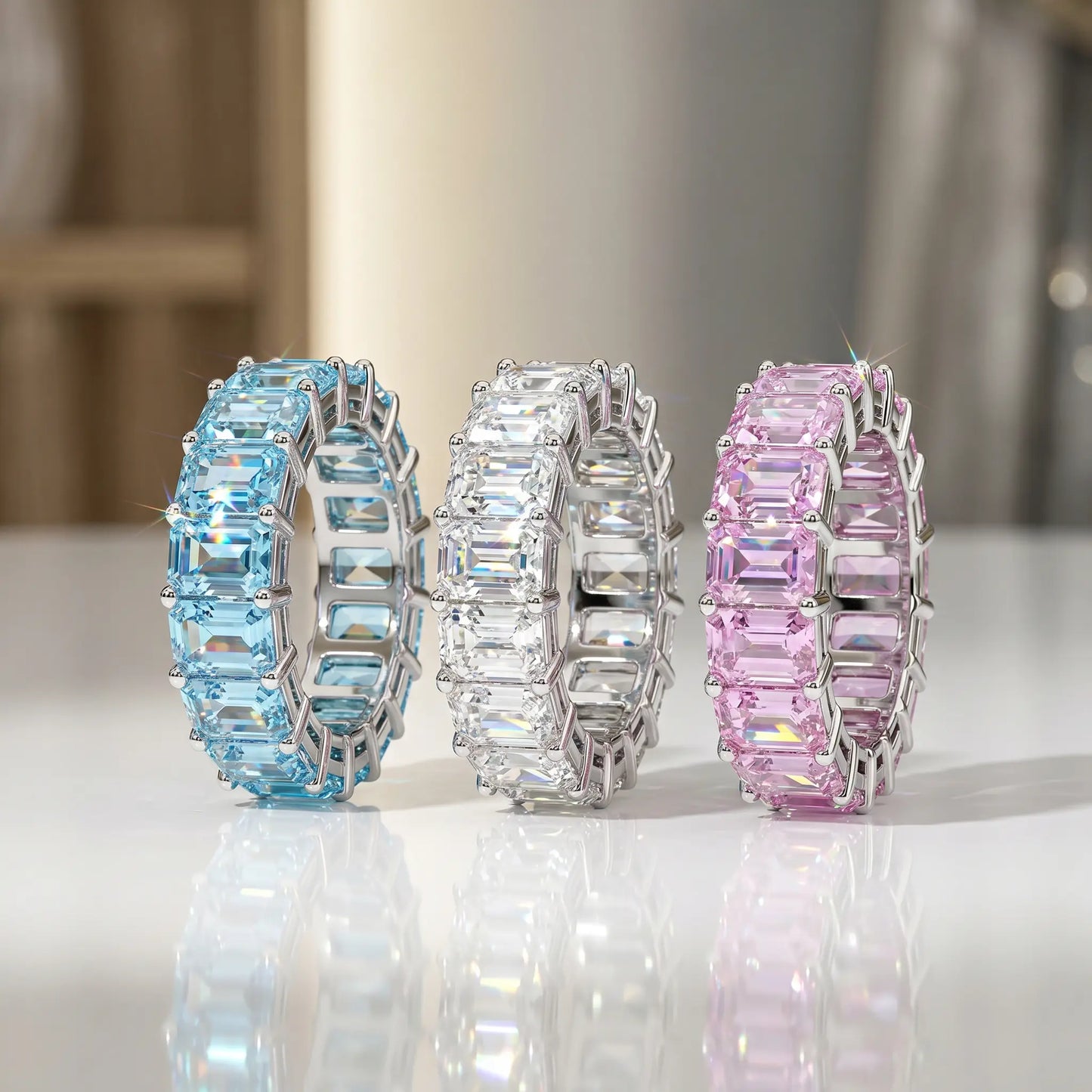 Multicolor 5 Carat Eternity Ring by Thalia