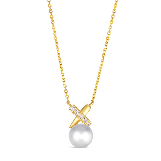X and O Pearl Necklace
